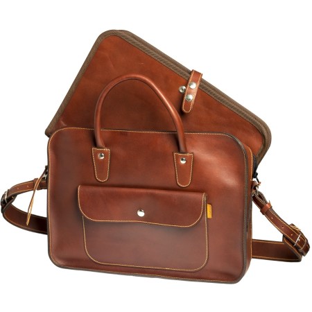 Leather Laptop Briefcase with Removable Sleeve | Corzo