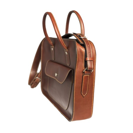 Leather Laptop Briefcase with Removable Sleeve | Corzo