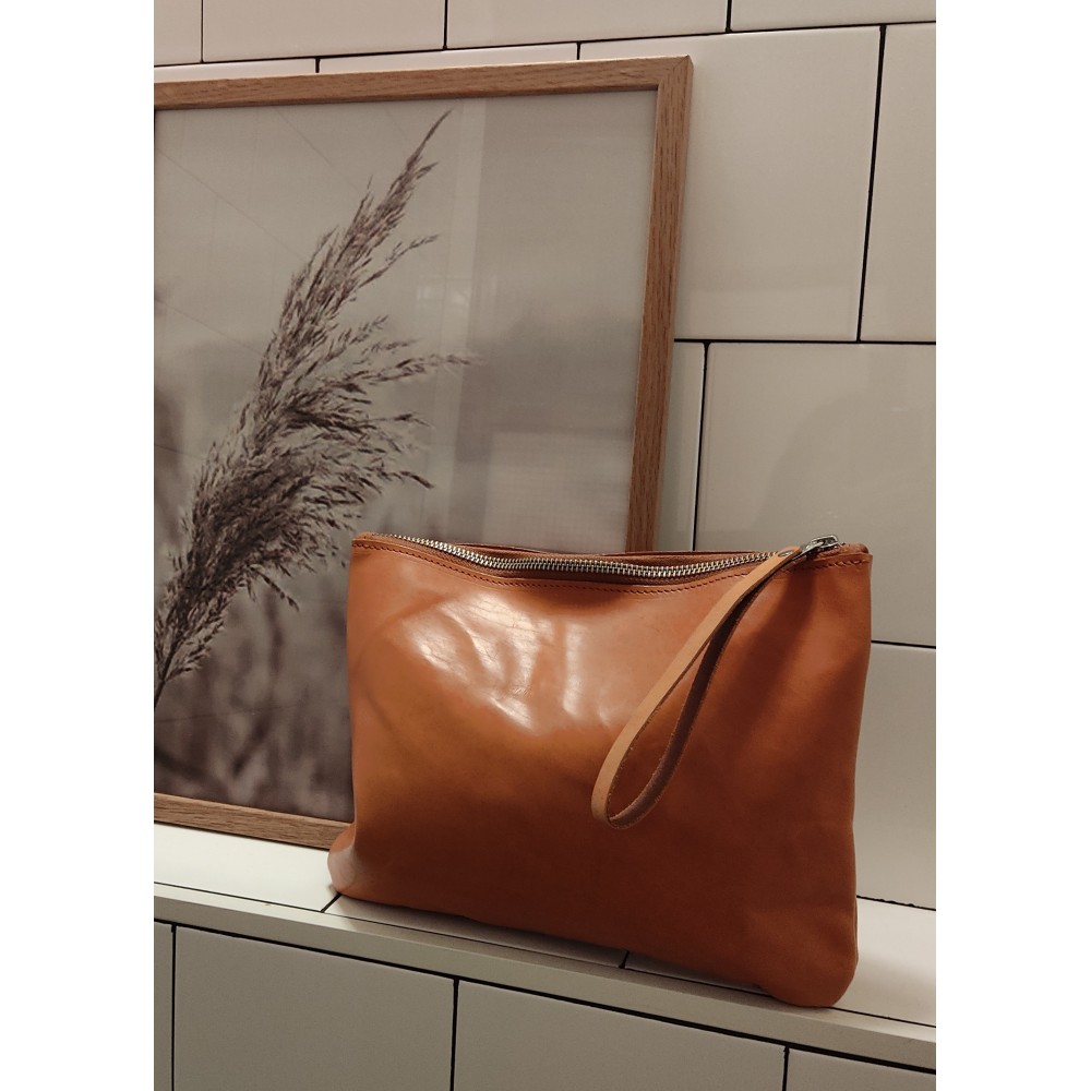 Cartera de mano 100% piel auténtica