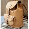 Mochila de piel color  natural