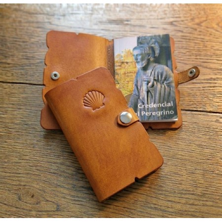 Funda Credencial Peregrino de Piel | Corzo Artesanía