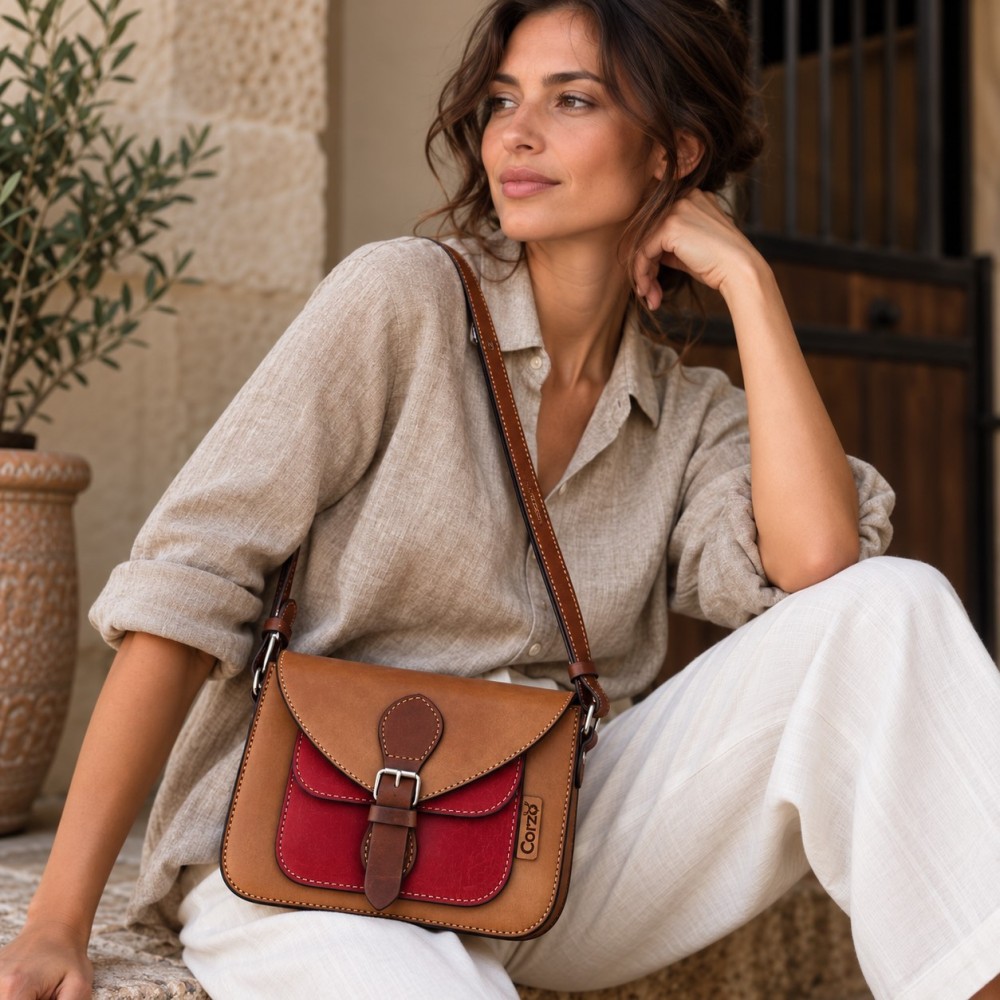 Bolso bandoleira de pel Paseo | Corzo