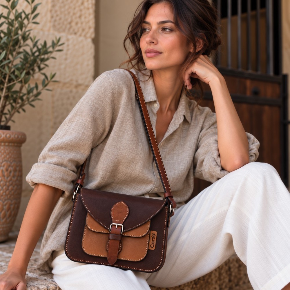 Bolso bandoleira de pel Paseo | Corzo