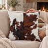 Natural Hair-on-Hide Cushion 40 × 40 | Corzo Artesanía