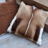 Natural Hair-on-Hide Cushion 40 × 40 | Corzo Artesanía