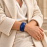 Pulseira tipo brazalete Volta de pel | Corzo Artesanía